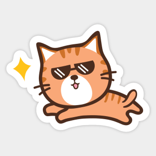 Cute cartoon cat Sticker